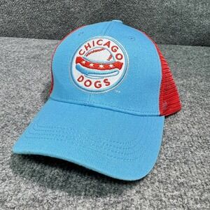 BWM Global Chicago Dogs Hat Mens OSFA‎ Blue Red Trucker Snapback Baseball Cap